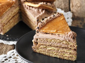The traditional Dobosh cake with caramel is bound to tempt tastebuds.