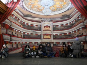 People take shelter inside a metro station during massive Russian missile attacks in Kyiv, Ukraine January 26, 2023. REUTERS/Viacheslav Ratynskyi