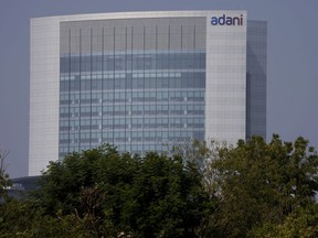 The building of Adani Corporate House is seen in Ahmedabad, India, Friday, Jan. 27, 2023. Shares in India's Adani Group plunged up to 20% on Friday and the company said it was considering legal action against U.S.-based short-selling firm Hindenburg Research for allegations of stock market manipulation and accounting fraud that have led investors to dump its stocks.