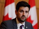 Canada's Minister of Immigration, Refugees and Citizenship Sean Fraser attends a press conference with United Nations High Commissioner for Refugees in Ottawa, Ontario April 2022.