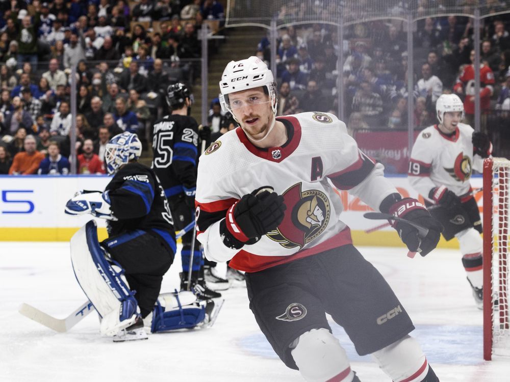 Brady Tkachuk’s two goals power Senators past Maple Leafs