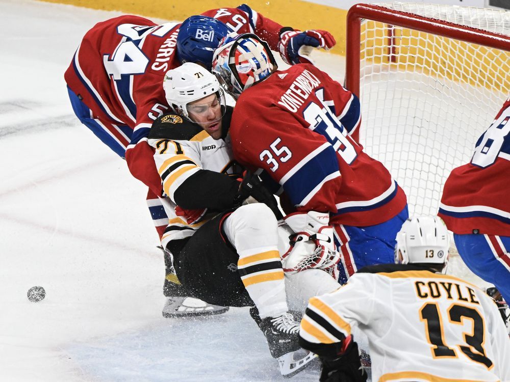 Bergeron’s late goal lifts Bruins over Canadiens 4-2