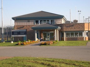 The Pacific Institution is shown in this undated handout photo. A prison union spokesman says a pigeon carrying a miniature backpack filled with drugs was captured last week at the B.C. correctional facility.