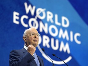 Klaus Schwab, President and founder of the World Economic Forum, delivers his opening speech of the forum in Davos, Switzerland, May 23, 2022.