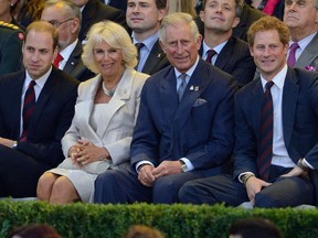 Prince William Duke of Cambridge Camilla Duchess of Cornwall Prince Charles Prince of Wales Prince Harry - Invictus Games London September 2014 - Splash HI RES