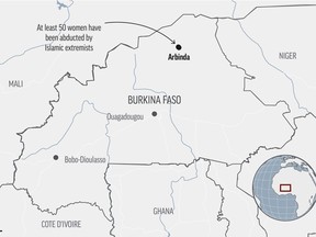 At least 50 women have been abducted by Islamic extremists in Burkina Faso's northern Sahel region.