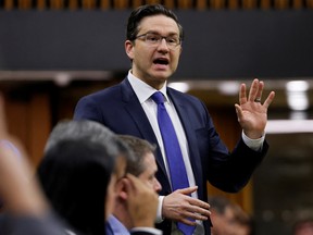Conservative Party of Canada leader Pierre Poilievre speaks during Question Period on February 1, 2023. Poilievre recently declared that Liberal drug policies had turned parts of Vancouver into a "hell on earth."