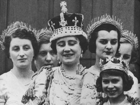 Queen Mother Elizabeth on Coronation Day in 1937, wore the crown adorned with the Koh-i-Noor diamond.