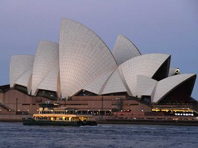 The world-renowned Sydney Opera House.