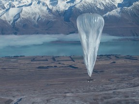 A high-altitude ballon sails over New Zealand in 2013. An official said the Chinese balloon currently floating over the U.S. is large enough that commercial pilots can see it, despite its high altitude.