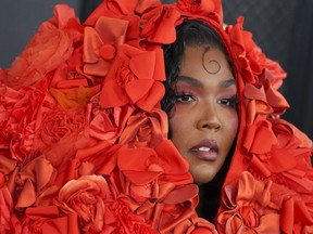 Lizzo arrives at the 65th annual Grammy Awards on Sunday, Feb. 5, 2023, in Los Angeles.