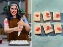 Author Claire Saffitz is a recipe developer, video host and former senior food editor at Bon Appétit. (No-bake grapefruit bars from Saffitz's second book, What's for Dessert, right.) PHOTOS BY JENNY HUANG