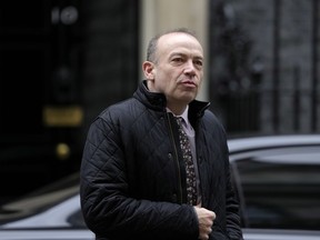 Chris Heaton-Harris, Secretary of State for Northern Ireland, leaves after a cabinet meeting at Downing Street in London, Tuesday, Jan. 31, 2023.