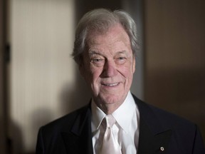 FILE - Gordon Pinsent arrives at a cocktail reception before a gala where he will receive the Stratford Festival Legacy Award, in Toronto on Sept. 26, 2016. Pinsent, an award-winning Canadian actor acclaimed for his performance as a heartbroken husband in the film "Away From Her," died Saturday, Feb. 25, 2023, at 92.