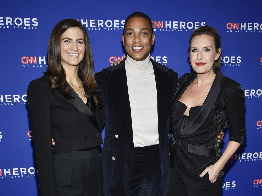 FILE – CNN anchors Kaitlan Collins, from left, Don Lemon and Poppy Harlow appear at the 16th annual CNN Heroes All-Star Tribute on Dec. 11, 2022, in New York.