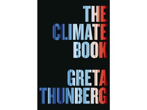 This cover image released by Penguin shows "The Climate Book" by Greta Thunberg. (Penguin via AP)