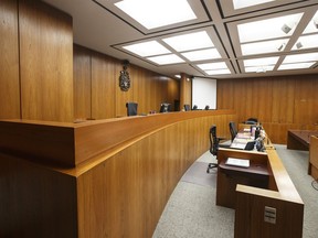 A courtroom at the Edmonton Law Courts building, in Edmonton on June 28, 2019.