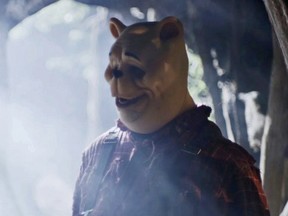 A scene from the new horror film, Winnie the Pooh: Blood and Honey. "People think making an alternative version of (Pooh) is somehow infiltrating their mind and destroying their memories," says the movie's director.