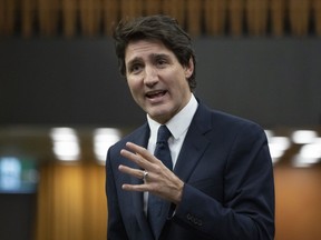 Prime Minister Justin Trudeau is calling on Uganda to repeal legislation the East African country passed this week to bring in a death penalty targeting members of the LGBTQ community. Trudeau responds to a question from the opposition during Question Period, Wednesday, March 22, 2023 in Ottawa.