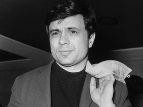Robert Blake arrives at London Airport for the premiere of In Cold Blood in 1968.