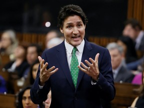 Canada's Prime Minister Justin Trudeau speaks during Question Period in the House of Commons on Parliament Hill in Ottawa, Ontario, Canada March 8, 2023. REUTERS/Blair Gable