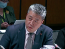 MP Han Dong speaks as a member of the House of Commons public accounts committee on March 20, 2023. 