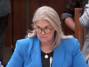 National Security Adviser Jody Thomas testifies regarding foreign interference before the House of Commons Standing Committee on Procedure and House Affairs, March 1, 2023.