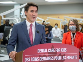 Prime Minister Justin Trudeau in December announcing one of several new policies that basically just consist of the feds handing out $500 direct deposits.