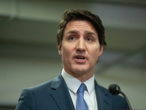 Prime Minister Justin Trudeau in B.C. on Wednesday, March 1, 2023.  
(Photo by Jason Payne/ PNG)