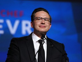 Canada's Conservative Party newly elected leader Pierre Poilievre speaks during the Conservative Party Convention at the Shaw Centre, Ottawa, Canada on September 10, 2022.
