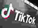 The TikTok logo outside the company's U.S. head office in Culver City, California. The TikTok app has more than 100 million users in the U.S. and around eight million users in Canada.