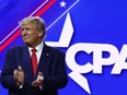 Former U.S. President Donald Trump arrives to address the annual Conservative Political Action Conference (CPAC) at Gaylord National Resort & Convention Center on March 4, 2023 in National Harbor, Maryland.