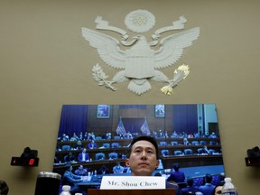 TikTok Chief Executive Shou Zi Chew testifies before a House Energy and Commerce Committee hearing.
