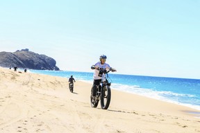 An e-bike excursion on a beach in Los Cabos offered by Cabo Adventures is lets you experience the desert-meets-sea environment in the Baja Peninsula region of Mexico.