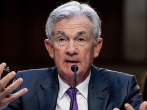 Federal Reserve Chairman Jerome Powell testifies during a Senate Banking Committee hearing on Capitol Hill in Washington, Tuesday, March 7, 2023.
