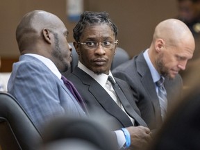 FILE - Young Thug, whose real name is Jeffery Williams, is seen at a hearing in Atlanta on Dec. 22, 2022. The judge overseeing the racketeering and gang case against the Atlanta rapper and others has ordered an investigation Wednesday, March 1, 2023, after a video of an interview with a state's witness was posted online.