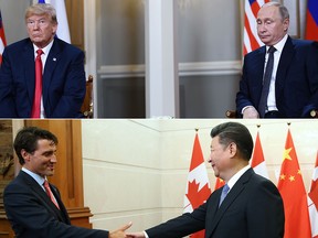 Trump, Putin, Trudeau, Xi