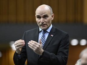 Minister of Health Jean-Yves Duclos rises during Question Period in the House of Commons on Parliament Hill in Ottawa on Thursday, March 30, 2023.