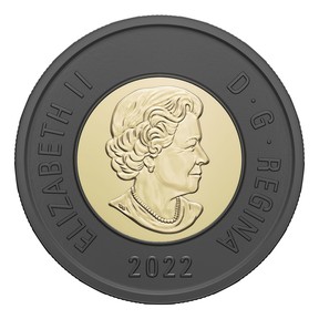 They also just issued this nifty black ringed toonie to mourn the death of Queen Elizabeth II.