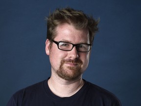 FILE - Justin Roiland poses for a portrait to promote the television series "Rick and Morty" on day two of Comic-Con International, July 21, 2017, in San Diego. California prosecutors on Wednesday, March 22, 2023, dropped domestic violence charges against Roiland.