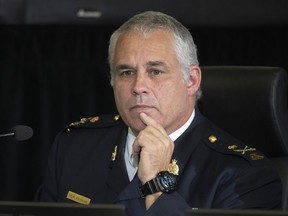Deputy RCMP Commissioner Mike Duheme appears as a witness at the Public Order Emergency Commission, Tuesday, November 15, 2022 in Ottawa. Duheme will step into the role as the force's top Mountie until a permanent replacement is found for Brenda Lucki.