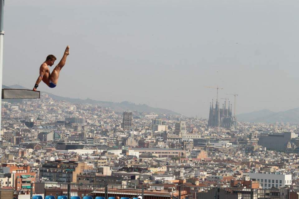Toby Stanley on the high dive.