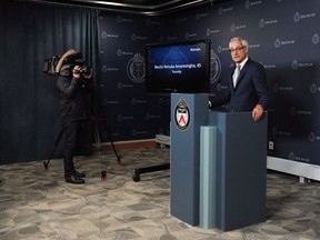 Chief Coroner for Ontario Dr. Dirk Huyer holds a news conference&ampnbsp; in Toronto, Friday, April 27, 2018.