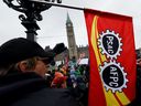 Picketers march on Parliament Hill as approximately 155,000 public sector union workers with the Public Service Alliance of Canada (PSAC) continue to strike, in Ottawa, Ontario, Canada April 26, 2023. REUTERS/Blair Gable
