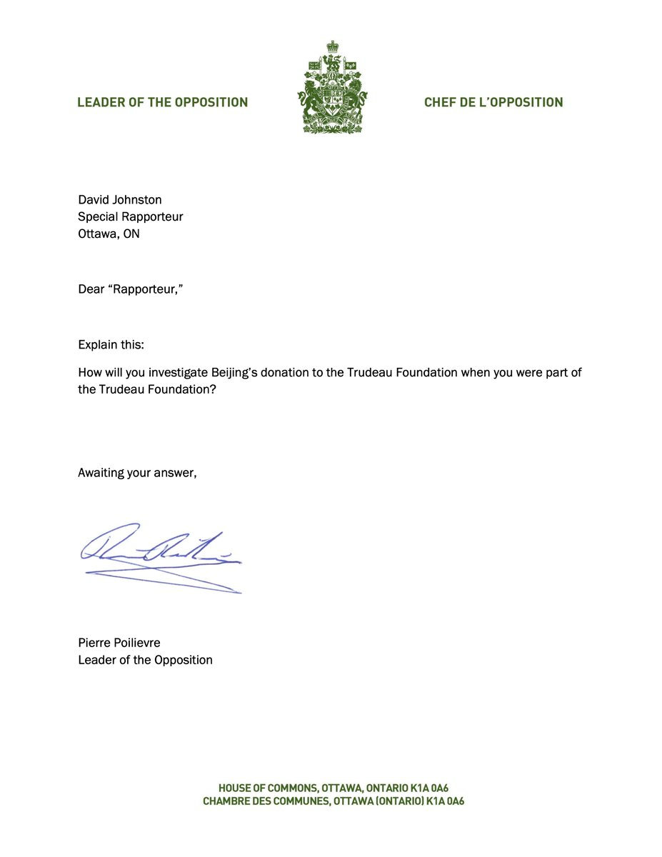 Pierre Poilievre also sent this on Wednesday. It’s been a busy few days for him.