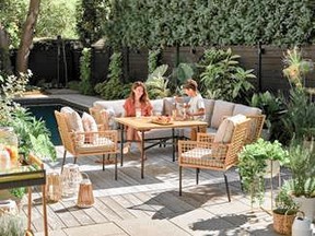 ‘The sustainable outdoor furniture industry is booming, with so many more choices like pieces made from bamboo, recycled plastic, rattan, and other eco-friendly materials,’ according to Rona’s website.