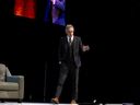 Jordan Peterson speaks at the Canadian Tire Centre in Ottawa on Jan. 30.