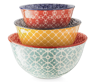 These glass mixing bowls are pretty enough to be serving bowls