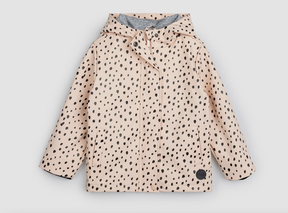 Dalmatian Dot Print on Light Pink Rain Hooded Rain Coat