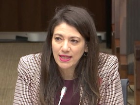 Pascale Fournier, former CEO of Trudeau Foundation, testifies at the Ethics Committee in Ottawa on April, 28, 2023